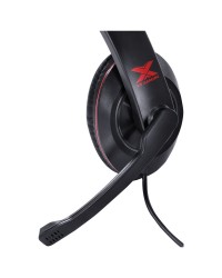 HEADSET GAMER VX GAMING V BLADE II USB COM MICROFONE RETRÁTIL E AJUSTE DE HASTE PRETO COM VERMELHO - GH200