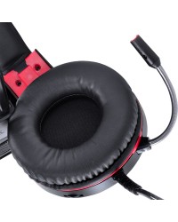 HEADSET GAMER VX GAMING LUGH LED VERMELHO USB COM MICROFONE FLEXIVEL - GH300