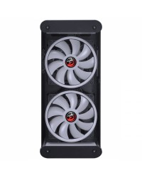 GABINETE MID-TOWER SOLARIS PRETO COM 2 FAN 20CM RGB COM FRONTAL E LATERAIS EM VIDRO TEMPERADO - SOLPTRGB2FV