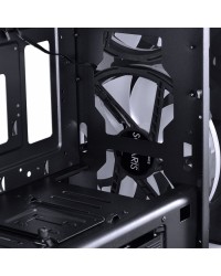 GABINETE MID-TOWER SOLARIS PRETO COM 2 FAN 20CM RGB COM FRONTAL E LATERAIS EM VIDRO TEMPERADO - SOLPTRGB2FV